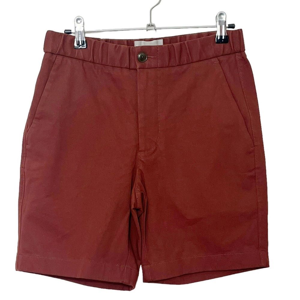 Everlane Men's Flat Front Shorts in Brick Red